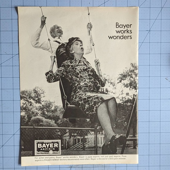 Vintage Print Ad 1965 Bayer Aspirin - Picture 1 of 3